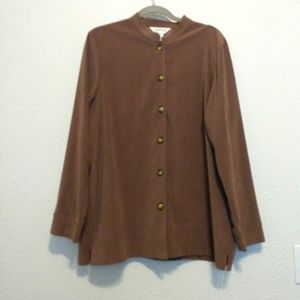 Orvis Brown Button Shirt Jacket Shacket sz 18